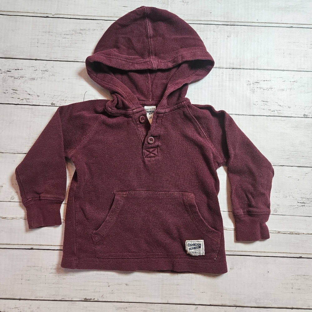 Oshkosh B'gosh Maroon Hooded Thermal Size 2T